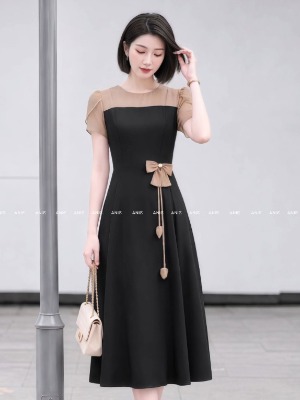 Đầm Tay Cánh Tiên Nơ Eo Nina