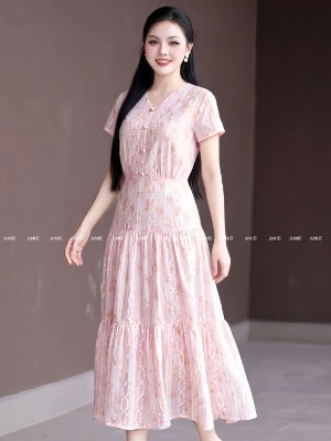 Đầm Xoè Ren Bèo Hoa Nhí 