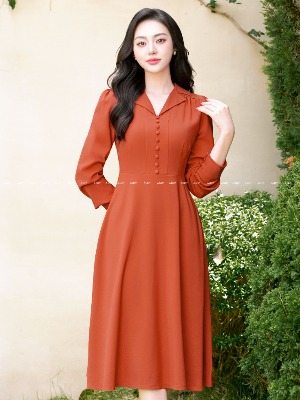 Đầm Xoè Tay Dài Lụa SoLea