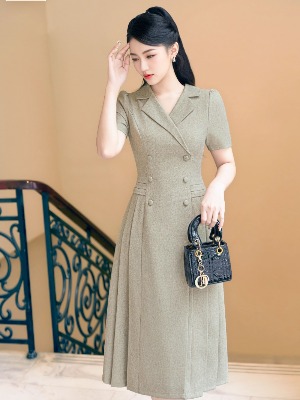 Đầm Vest Bean Xếp Ly