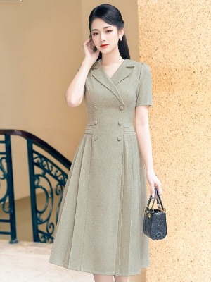 Đầm Vest Bean Xếp Ly