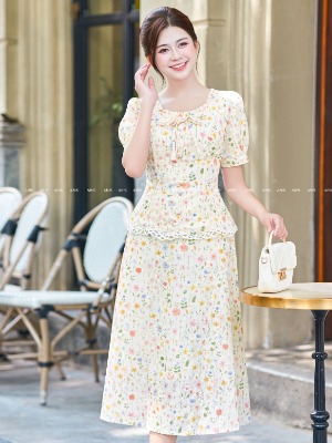 SET Áo Váy Hoa Nhí Tigon