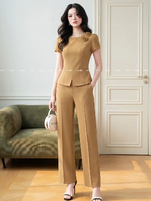 SET Quần Suông Áo Kết Hoa Rose