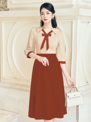 Đầm Liền Cam Be Tay Lỡ